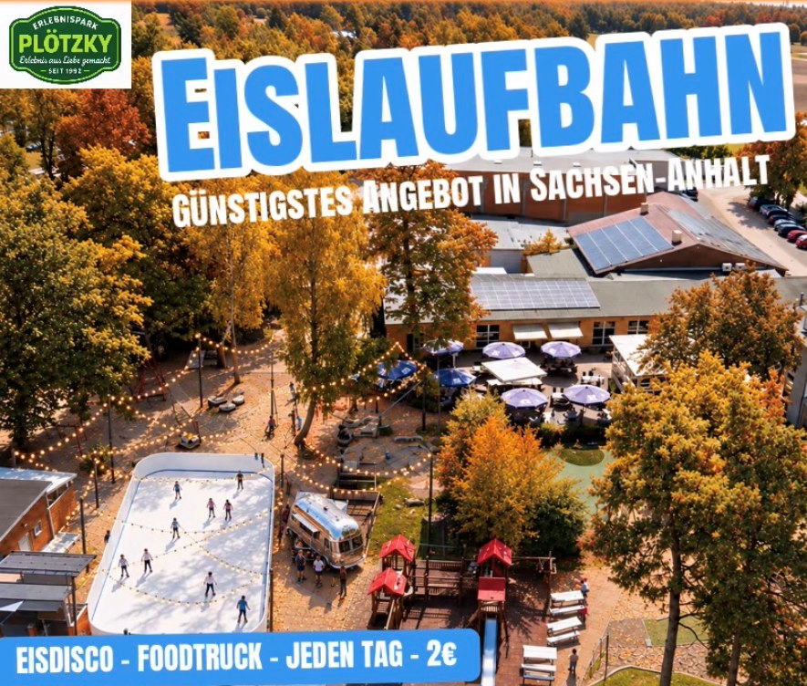 Eislaufbahn im Erlebnispark